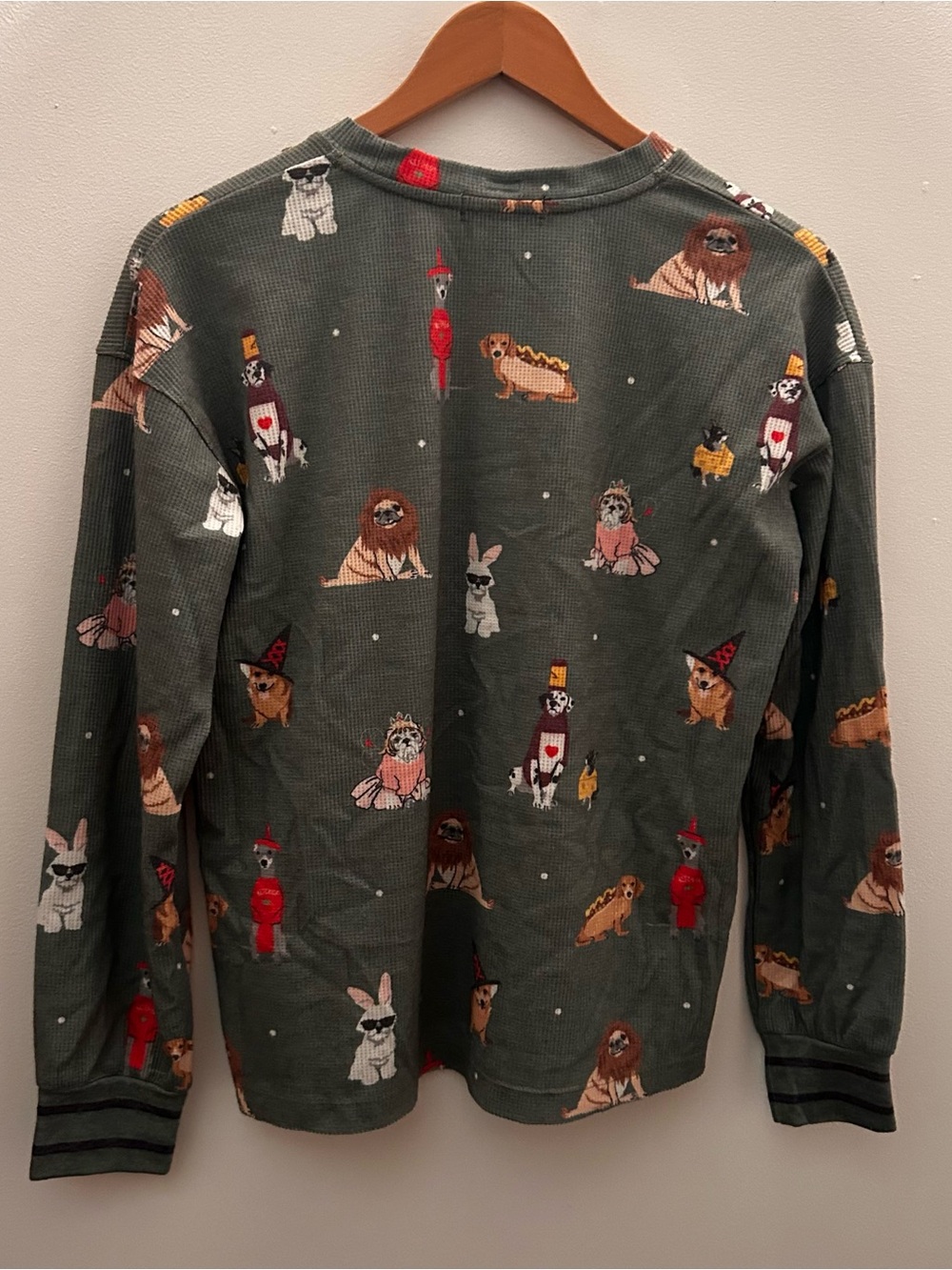 P.J. Salvage Green Long-Sleeve Dog Print - Picture 3 of 3